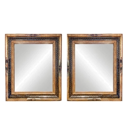 Pair Italian Polychrome Mirrors