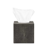 Grey Faux Shagreen Tissue Box