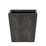 Grey Faux Shagreen Wastebasket