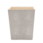 Faux Shagreen Wastebasket