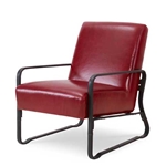 Red Leather Lounge Chair