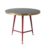 Red Leather Side Table