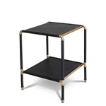 Adnet Leather Side Table