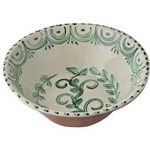 Green Portuguese Talavera Bowl; XL
