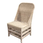 Bleached Wicker Side Chair
