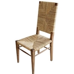 Woven Rush Teak Dining Chair