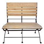 French Teak Love Seat