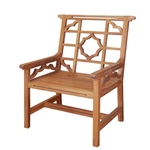 Lewis Carved Teak Arm Chair