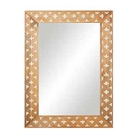 Bone Inlay Cloverleaf Mirror