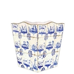 Delft Tile Wastebasket