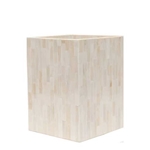 Bone Inlay Wastebasket