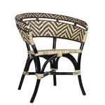 Ebony Natural Weave Barrel Chair