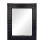 Ebonized Rattan Mirror