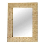 Basketweave Rattan Mirror