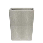 Sand Faux Shagreen Wastebasket