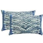 Pair Japanese Ikat Pillows