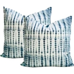 Pair Japanese Indigo Dash Pillows