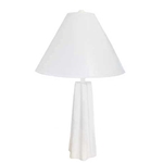 White Gesso Ripple Column Lamp