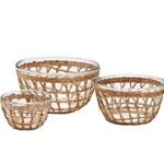 Set of Three Nesting Lattice Bowls