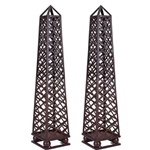 Pair Iron Garden Obelisks