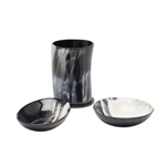 African Black Horn Bath Set