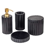 Black Marble Bath Set