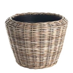 Woven Rattan Planter; Lg.