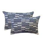 Pair Ghana Textile Lumbar Pillows