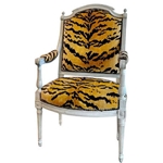 Pair LXVI Painted Arm Chairs