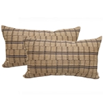 Pair Vintage African Lumbar Pillows