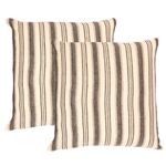 Pair Charcoal Stripe Pillows