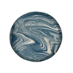 Blue and White Marbleized Plate