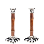 Pair Bamboo Candlesticks