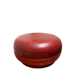 Red Lacquer Round Covered Box