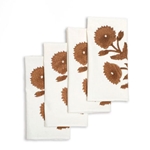Hand Block Print Poppy Napkins