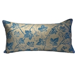 Fortuny Blue Edera Lumbar Pillow