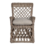 Lattice Rattan Armchair
