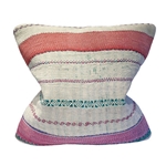 Vintage Kantha Striped Pillow