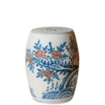 Pair Blue and Red Garden Seats