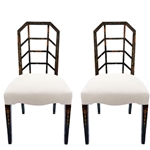 Pair English Lacquer Chairs