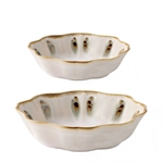 Almond Sage Stoneware Serving Bowls