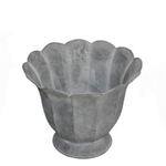 Scallop Galvanized Tole Planters