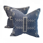 Pair Blue Moroccan Pillows