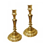 Pair Gilt Flambeau Candlesticks