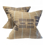 Pair Vintage Textile Pillows