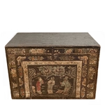English Chinois Painted Trunk
