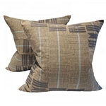 Pair Vintage Textile Pillows