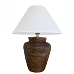 Rattan Urn Table Lamp