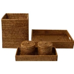 Rattan Bath Set