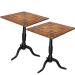 Pair Parquetry Inlay Tables